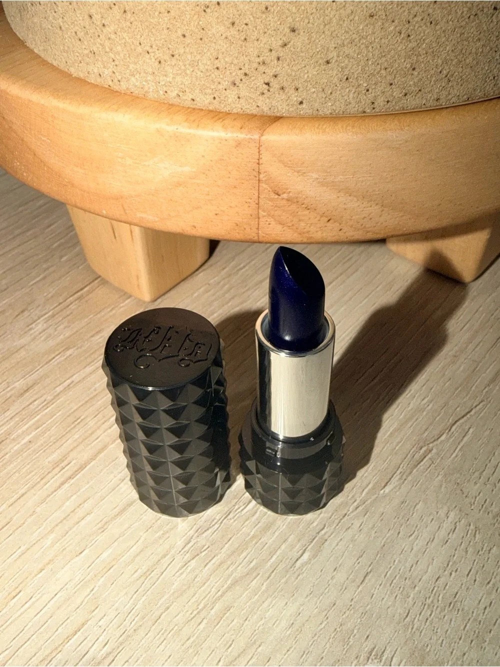 Kat Von D Studded Kiss Lipstick – Shade: POE (Deep Navy Blue) TRAVEL SIZE